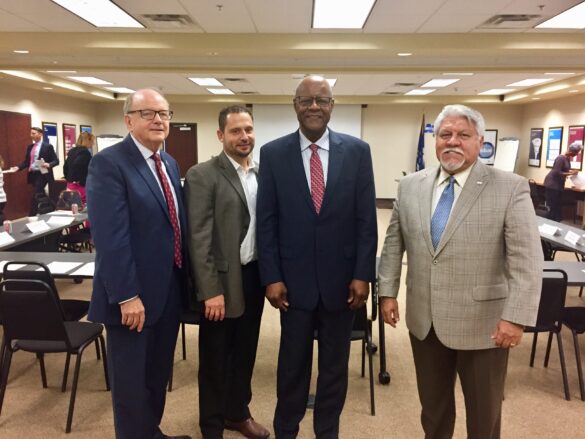 01.City of New Orleans Inspector General, Mr. Derry Harper (2nd from right), Mr. Ben Johnson, Mr. Jeffrey Pilet and Rufino at NOCC Bd Mtg., Sept’18