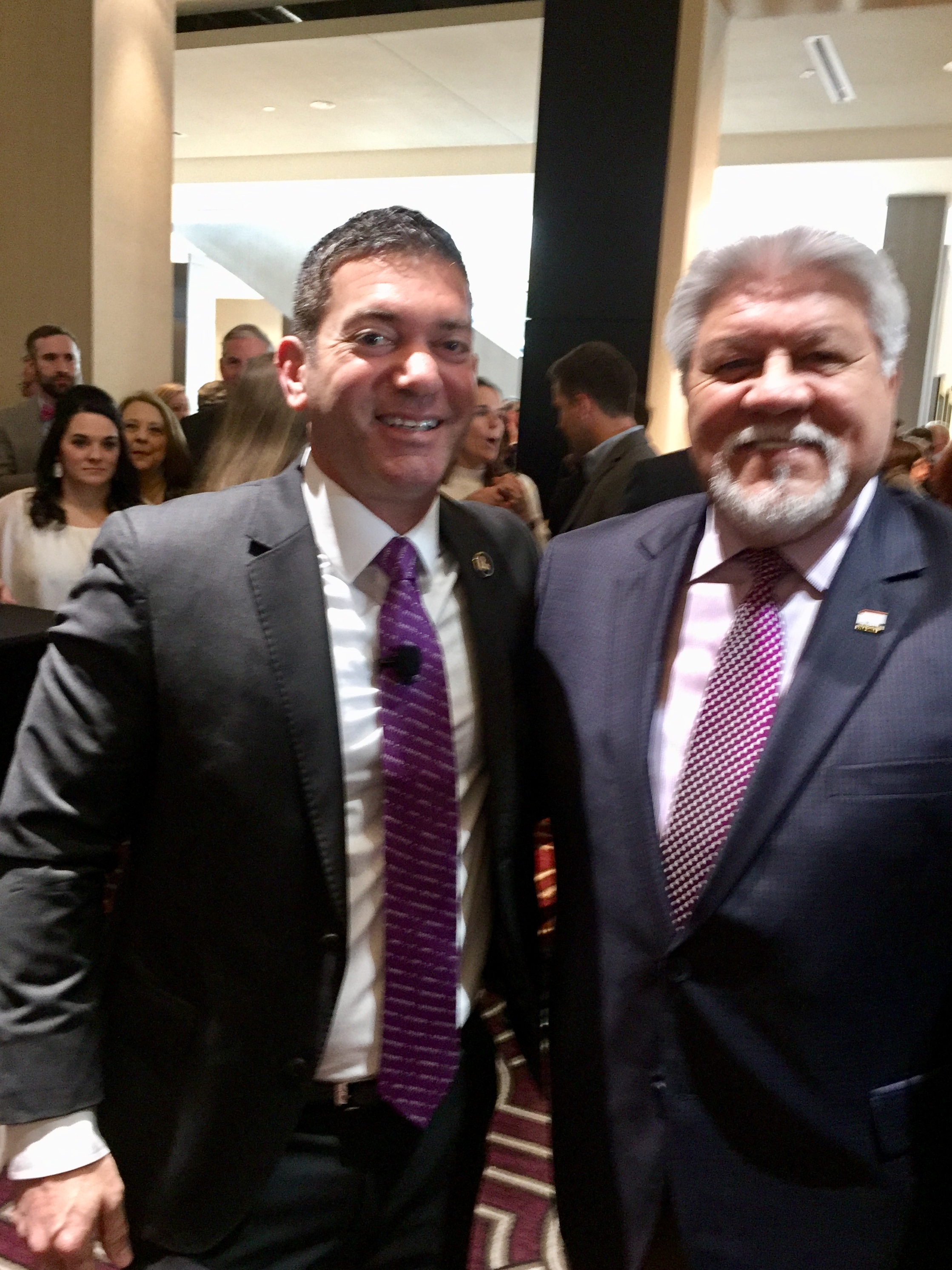 Mr. Michael Hecht, Pres. & CEO of GNO, Inc and Rufino at the GNO, Inc. Annual Luncheon in March, 2018