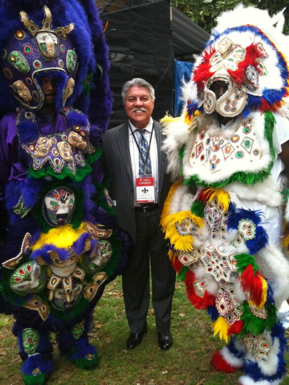 Rufino with N.O. Mardi Gras Indians