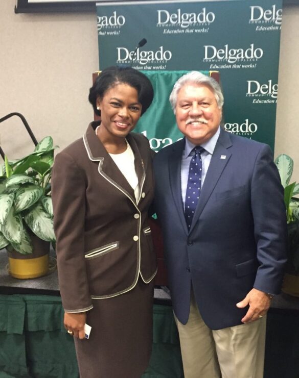 Joan Davis Chancellor of Delgado Community College and Rufino