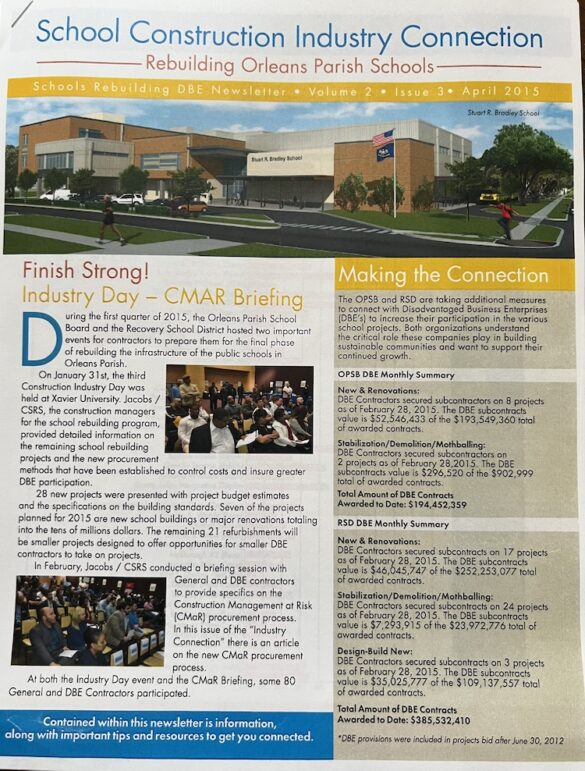 Rebuilding Orleans Parish Schools Rebuilding Orleans Parish Schools