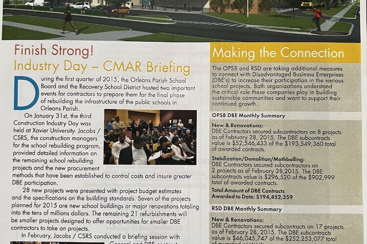 Rebuilding Orleans Parish Schools